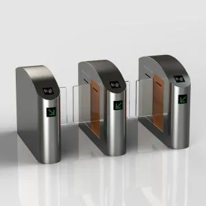 Przesuwny kołowrót ze stali nierdzewnej Glasslane Kołowrotek ze stali nierdzewnej z czytnikiem kart RFID Dotykowy czytnik linii papilarnych Dwu-kierunkowy do kontroli dostępu