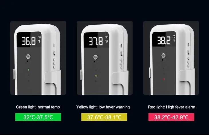 Non-contact Temperature Measuring And Disinfecting Soap Dispenser